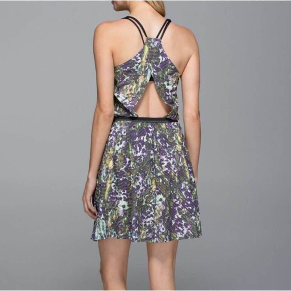 Lululemon City Summer Dress Floral Sport White Multi Size 4 Activewear Tennis - Picture 3 of 13